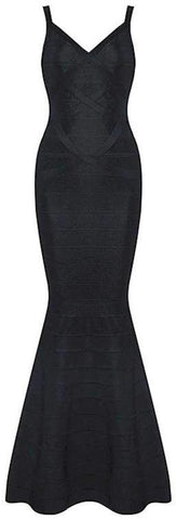 'Kaira' Bandage Maxi Dress-Black - DESIGNER INSPIRED FASHIONS