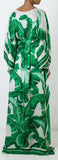 Banana Leaf Print Kaftan Dress - DESIGNER INSPIRED FASHIONS