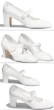 Calfskin Pumps, White