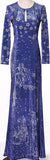 Printed Maxi Dress with Front Key Hole