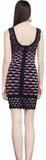 Scallop Design Bodycon Mini Dress