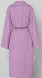 Wool Wrap Coat with Pom Poms