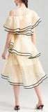Ruffle Tiered Organza Dress - DESIGNER INSPIRED FASHIONS