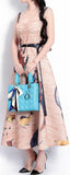 Printed Bustier Midi Dress