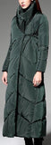 High-Collar Wrap Down Coat - (Red, Green,Black) - DESIGNER INSPIRED FASHIONS