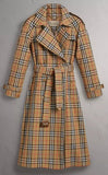Vintage Check Cotton Trench Coat