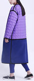 Two-Toned Oversized Quilted Wool Coat