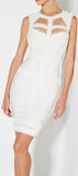 'Madyson' Cut-Out Bandage Dress, White - DESIGNER INSPIRED FASHIONS