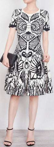 Patterned Sleeveless Knit Dress