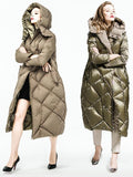 Reversible Down Coat in Black or Khaki - DESIGNER INSPIRED FASHIONS