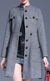 Grey Military Coat - DESIGNER INSPIRED FASHIONS
