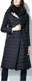 Double-Breasted Hooded Puffer Coat