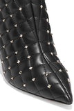Rockstud Quilted Leather Ankle Boots
