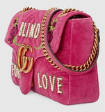 Blind for Love GG Marmont Embroidered Medium Bag