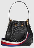 GG Marmont Quilted Leather Bucket Bag - Black or Pink - DESIGNER INSPIRED FASHIONS