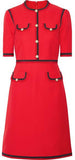 Grosgrain-Trimmed Cady Mini Dress - DESIGNER INSPIRED FASHIONS