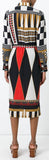 Backgammon Print Shirt-Dress - DESIGNER INSPIRED FASHIONS
