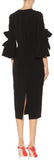 Lavette Bow Sleeves Dress, Black