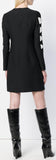 Satin Bow Sleeve Detail Shift Dress