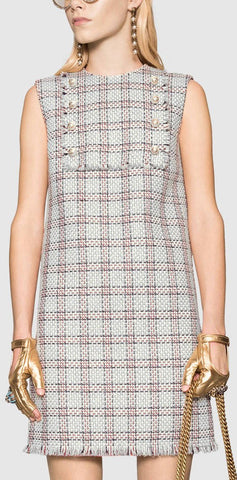 Tweed Shift Dress - DESIGNER INSPIRED FASHIONS