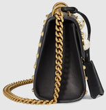 Padlock Pearl Studded Leather Shoulder Bag - (Various colors to choose from) - DESIGNER INSPIRED FASHIONS