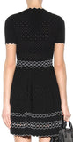 Black Perforated Knit Dress - DESIGNER INSPIRED FASHIONS