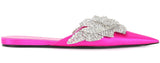 Embellished Satin Slippers - Fuchsia Pink or Black