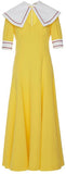 Large-Collar V-Neck Dress