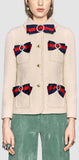 Embellished Tweed Jacket with Web Bows - DESIGNER INSPIRED FASHIONS