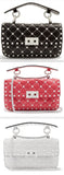 Free Rockstud Spike Small Quilted-Leather Bag - Black, Red or White