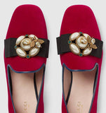 Velvet Ballet Flat with Bee