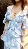 'Melody' Periwinkle Midi Dress - DESIGNER INSPIRED FASHIONS
