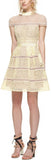 Crosshatch Panelled Mini Dress