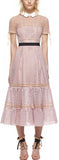 Crosshatch Tiered Midi Dress