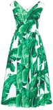 Banana Leaf Print Dress - DESIGNER INSPIRED FASHIONS