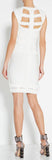 'Madyson' Cut-Out Bandage Dress, White - DESIGNER INSPIRED FASHIONS