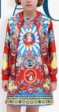 'Carretto' Print Jacket & Dress Set - DESIGNER INSPIRED FASHIONS