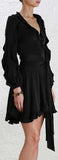 'Winsome' Flutter Dress, Black - DESIGNER INSPIRED FASHIONS