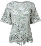Fringed Macrame Top