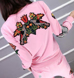 'L'aveugle Par Amour' Embroidered Tracksuit - (White, Pink, Red, Blue, Black) - DESIGNER INSPIRED FASHIONS