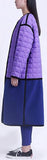 Two-Toned Oversized Quilted Wool Coat