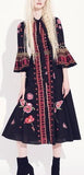 Amity Neck-Tie Midi Dress - Black - DESIGNER INSPIRED FASHIONS