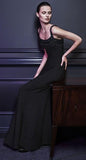 'Phelicia' Stacked Sequin & Bead Gown - Black - DESIGNER INSPIRED FASHIONS