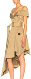 Asymmetrical Belted Dress - DESIGNER INSPIRED FASHIONS