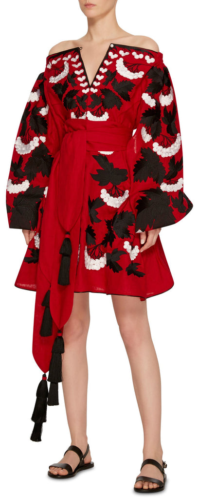'Viburnum' Red Mini Dress