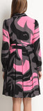 Printed Pleated Shirt-Dress