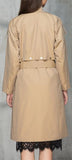 Single-Breasted Snap Button Closure Trench Coat