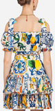 'Majolica' Print Top and Skirt Set