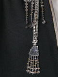 Web Embellished Bomber Jacket