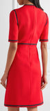 Grosgrain-Trimmed Cady Mini Dress - DESIGNER INSPIRED FASHIONS
